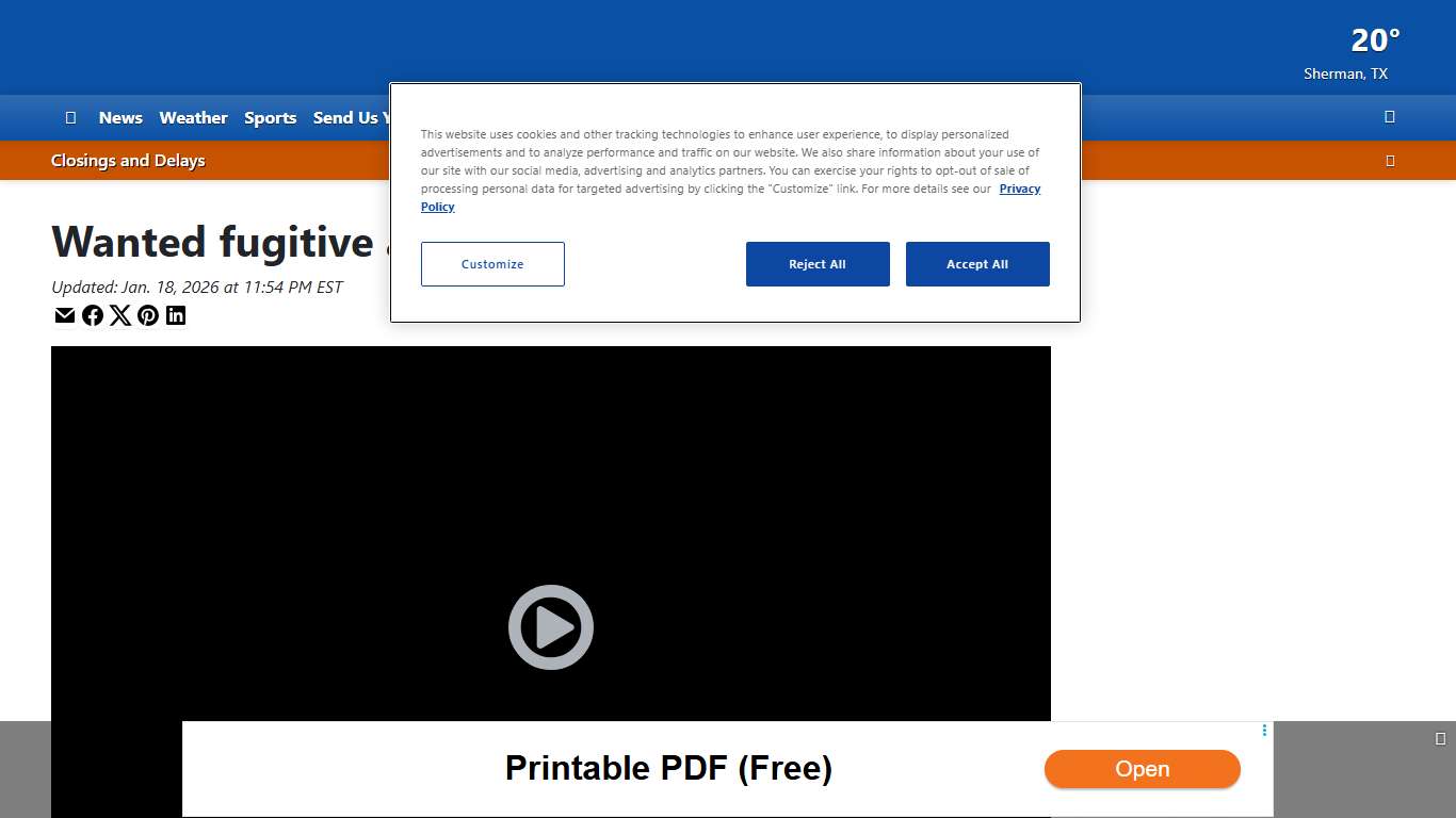 Wanted fugitive arrested by Love County deputies